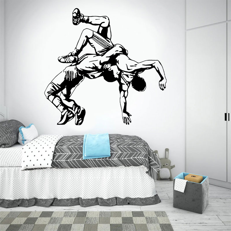 Home Gym Aesthetic - Wrestling Throw Naklejki ścienne Vinyl Wrestler