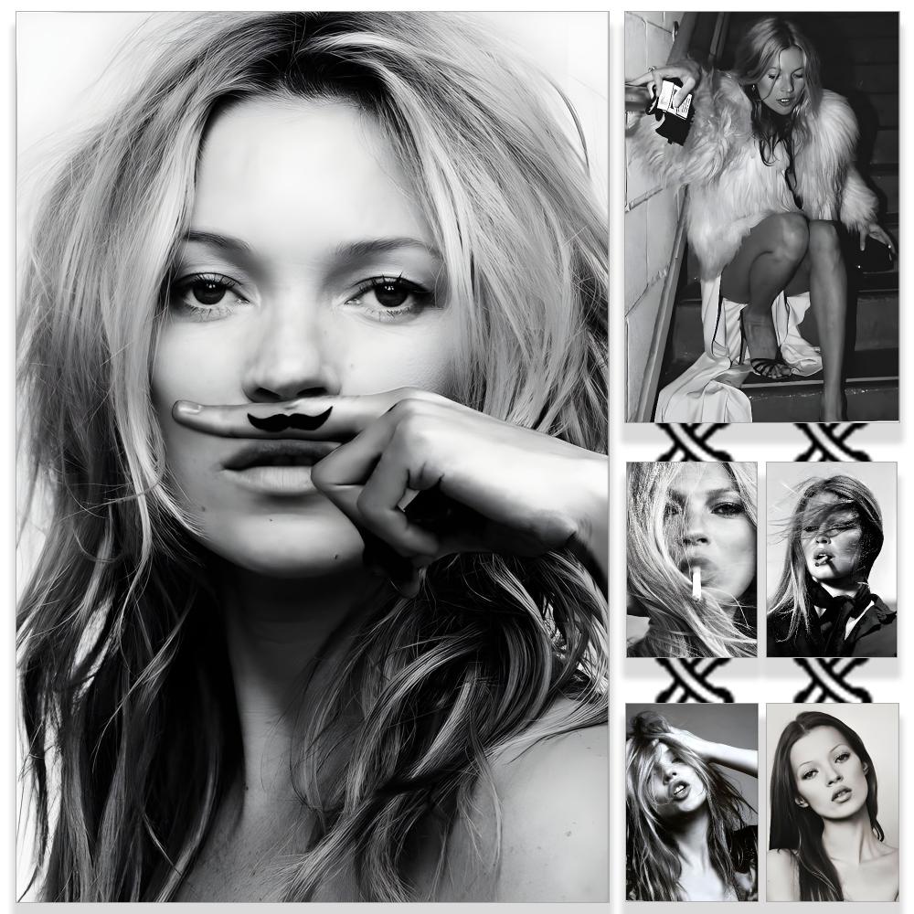 Home Gym Aesthetic - Plakat z Kate Moss HD, wodoodporny,