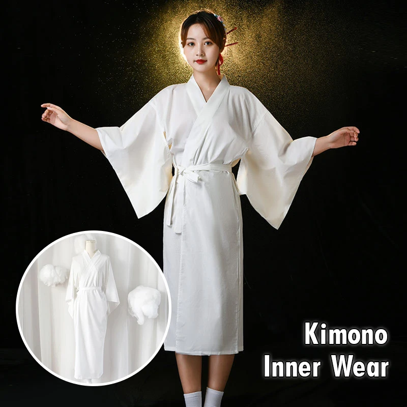 Weight Belt Lifting - Białe tradycyjne japońskie kimono z paskiem