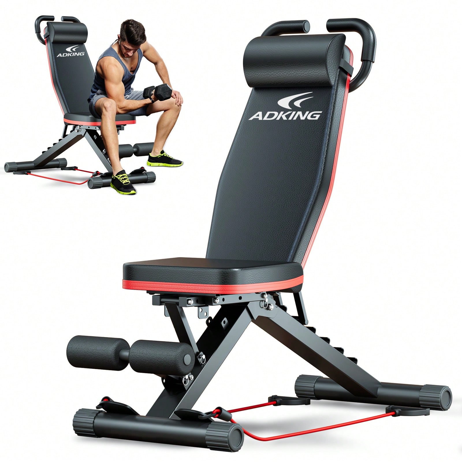 Home Gym Leg Press - Standardowa ławka do ćwiczeń, zestaw do