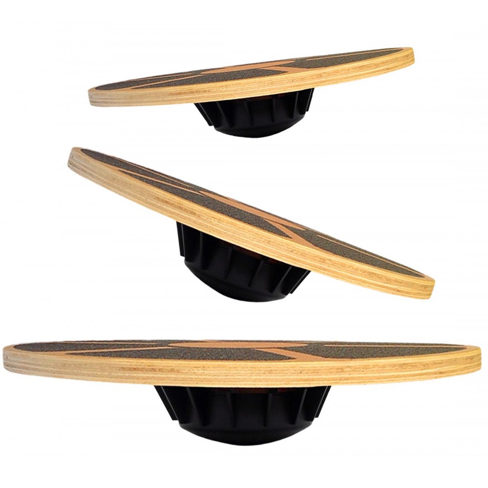 Wobble Board Balance - Antypoślizgowa drewniana deska balansująca 40 cm