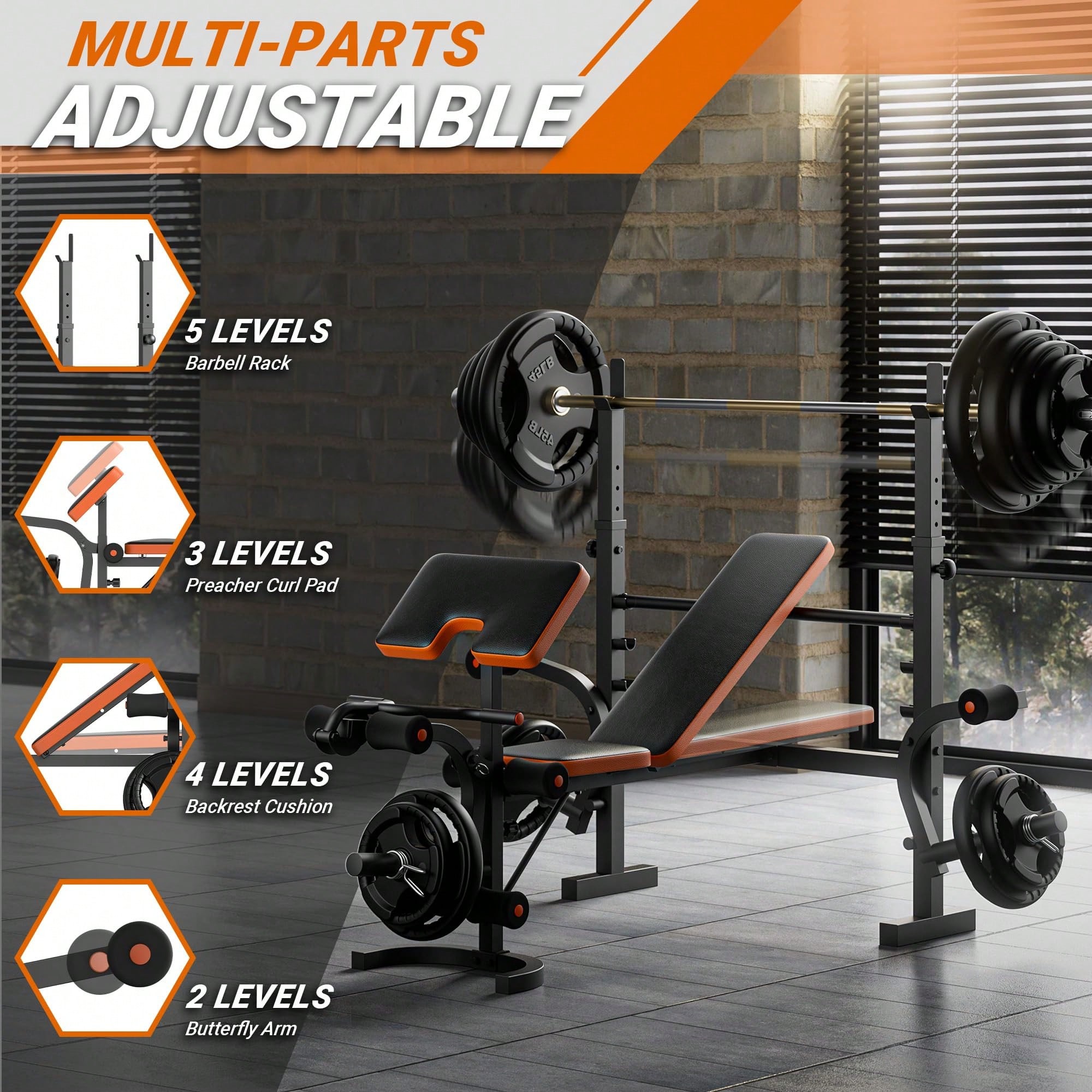 Ławka do ćwiczeń GIKPAL, zesta – Home Gym Leg Press recenzja i cena