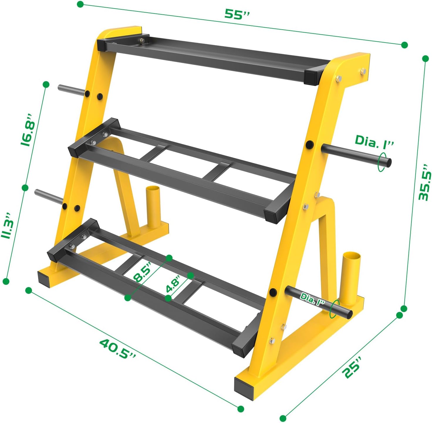 Wytrzymały Trzypoziomowy Stoja – Home Gym Yellow recenzja i cena