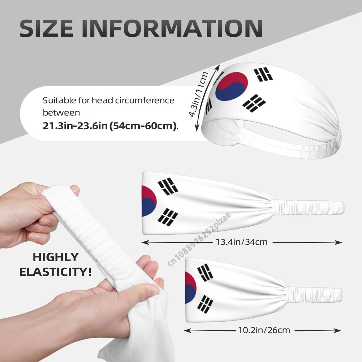 Opaski do włosów z flagą Korei – Home Gym Aesthetic recenzja i cena